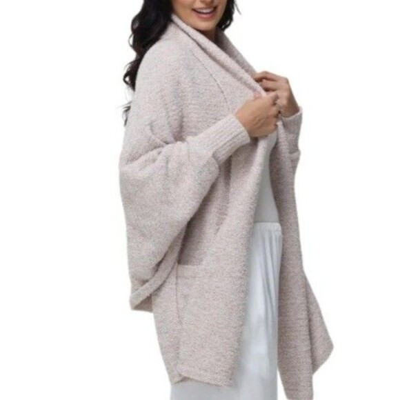 525 The Cozy Cape Wrap Tan (Goat Heather) L/XL NWT - Picture 3 of 3